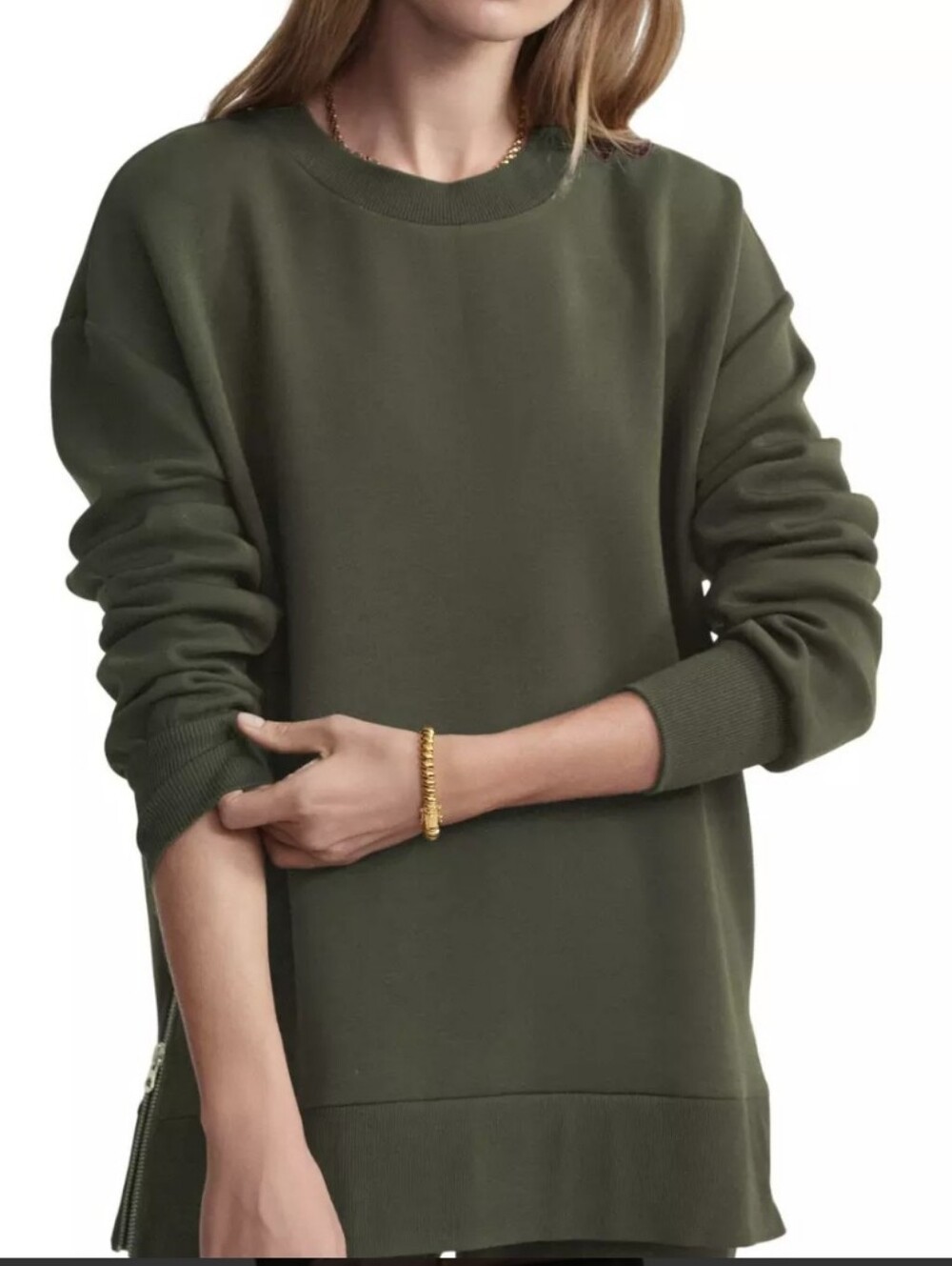 Varley Gabriella Sweat Long Sleeve Shirt Sz M Retail $138